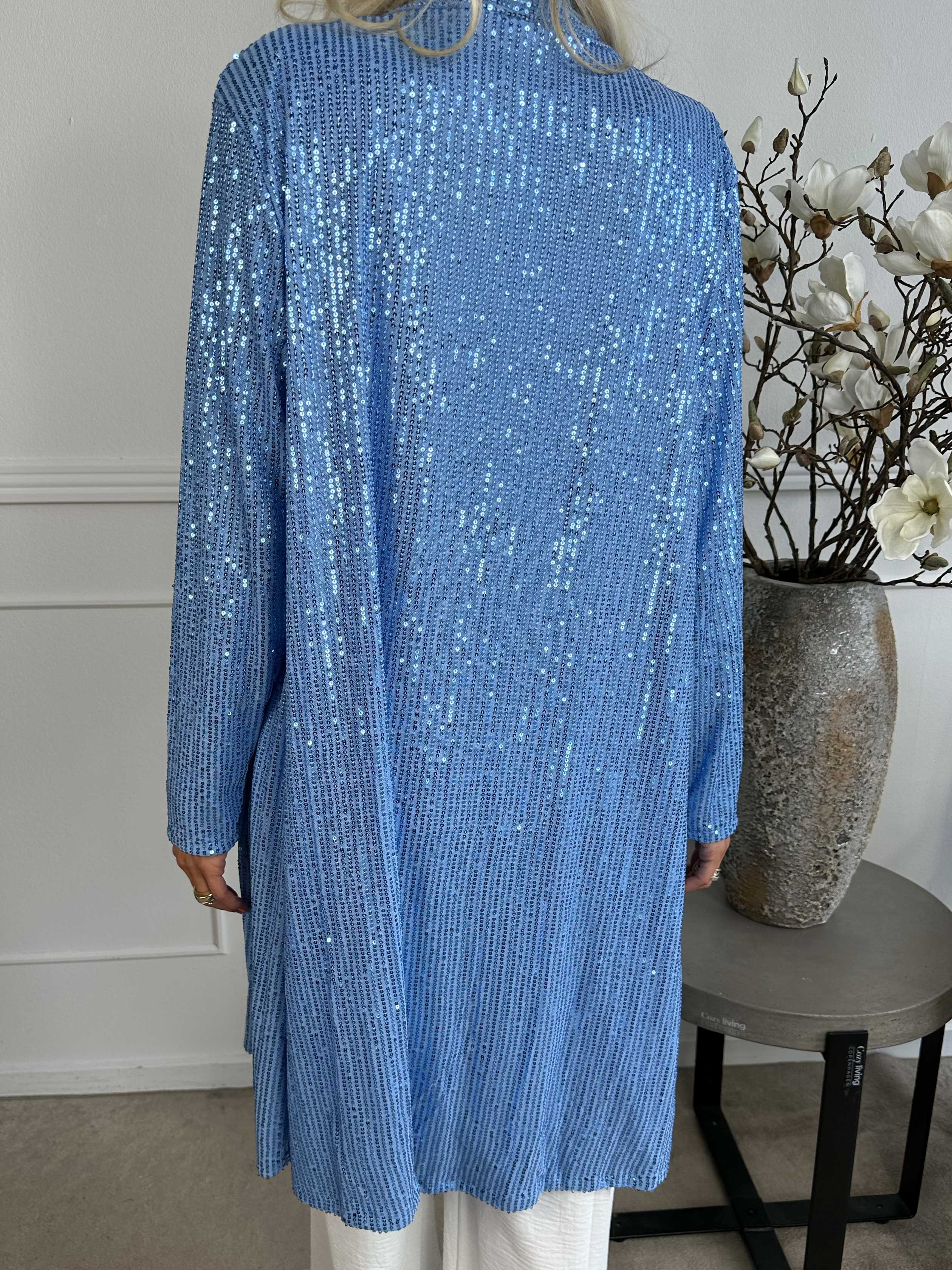 Rosa Glitter - Cardigan med pailletter